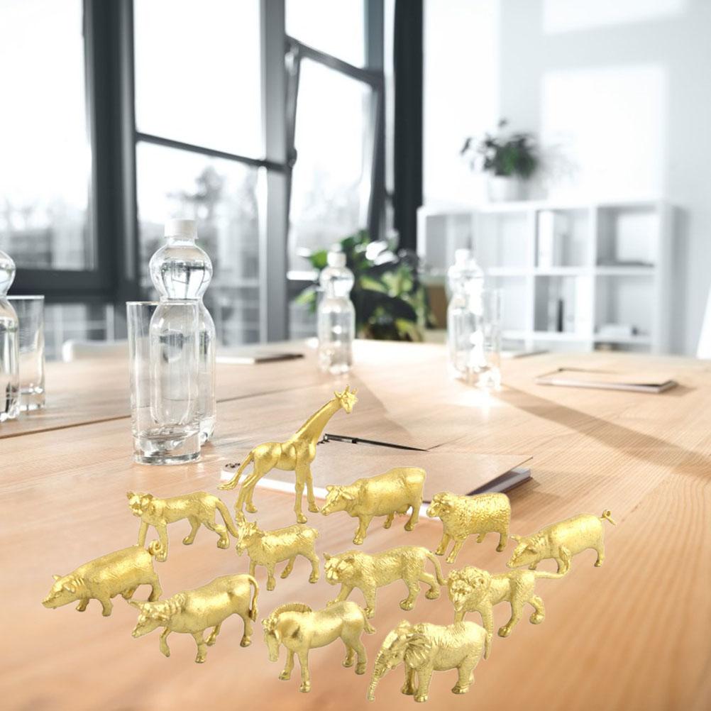 12 Pcs Animal Figure Model Jungle Animal Toy Set Artificial Wild Animal Learning  Farm Animal 