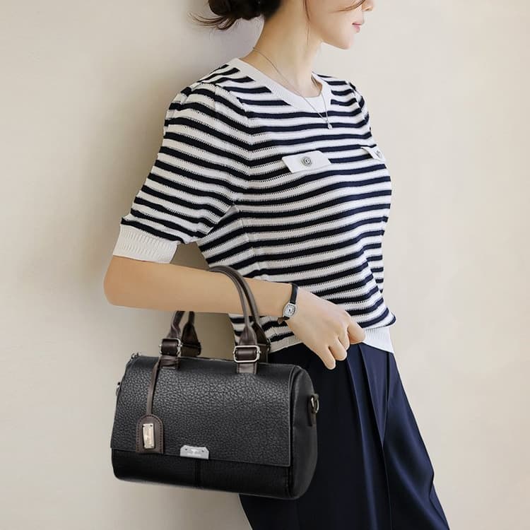 Vintage Boston Handbag One Shoulder Crossbody Women's Bag