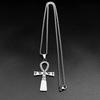 Egyptisch Ankh Kruis Sleutel tot Leven Hanger Kettingen voor Vrouwen Mannen Roestvrij Staal Goudkleurig Egypte Hiëroglief Ketting Sieraden Cadeau