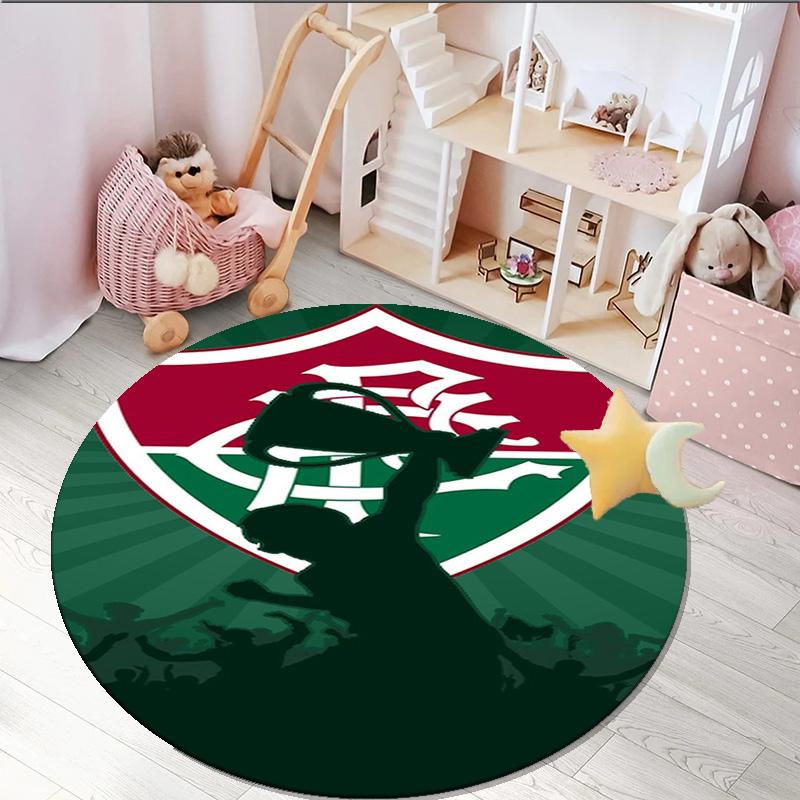 1PC round rug Flumi-nense Football Club Printed Round Area Rug ,Rug For Home Office, Round Chair Rug, Decorative Carpet Fan gifts Christmas gift
