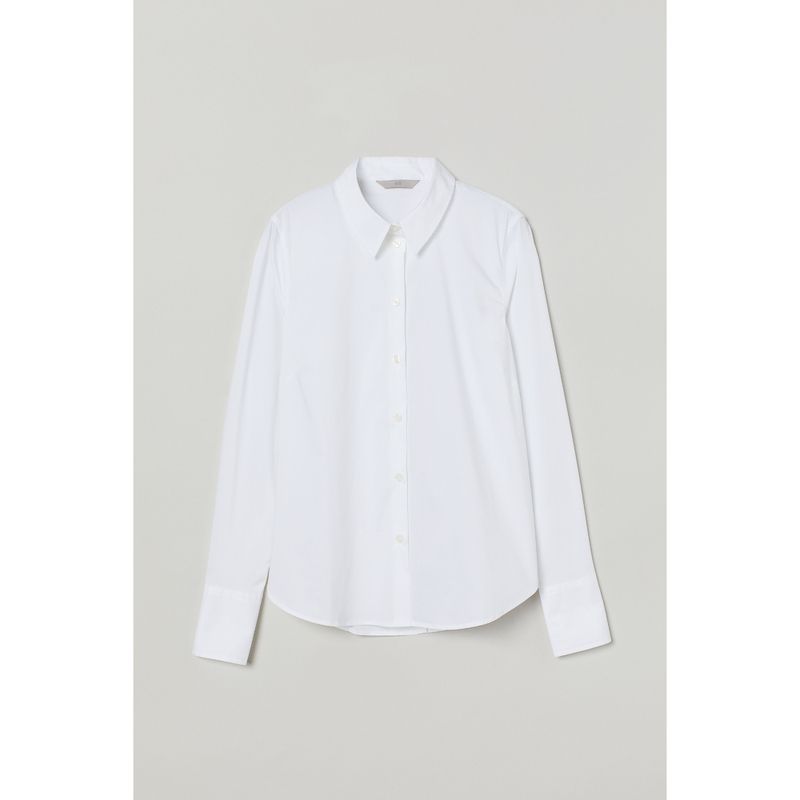 

HM Women s Shirt Autumn Undershirt Air Conditioning Shirt Elegant Drape Ol Commute Leisure Long Sleeves Tops 0932278 White 155/80A