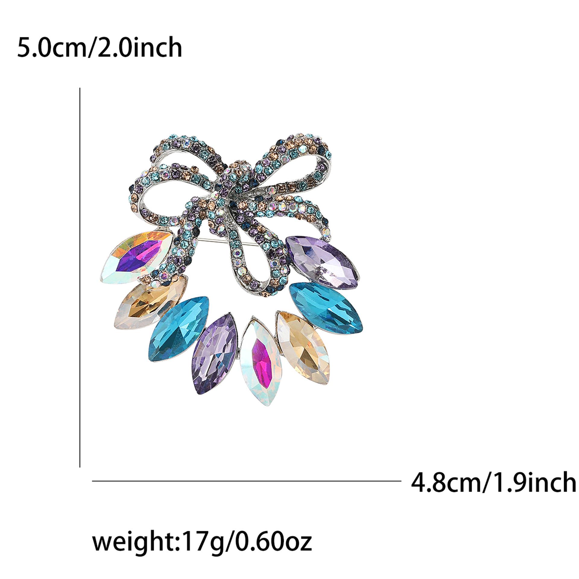 

Креативная брошь из сплава в виде банта и стекла, модная универсальная женская брошь-корссаж для кардигана и пальто