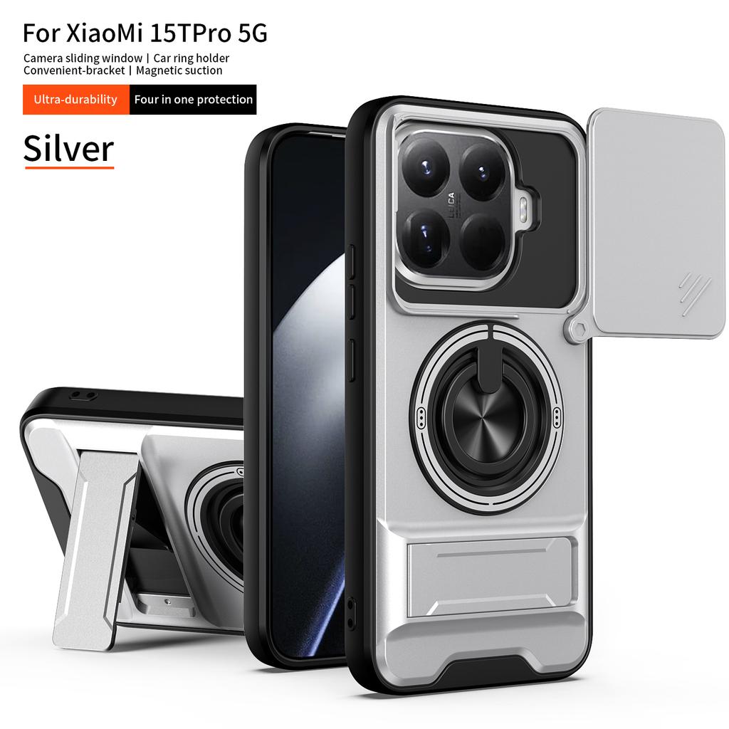 For Xiaomi 17T Pro Case Xiaomi 17T Cover Mi 15T Mi 17T Pro Magsafe Magnetic Fold Holder Military Armor Camera Protection Cover