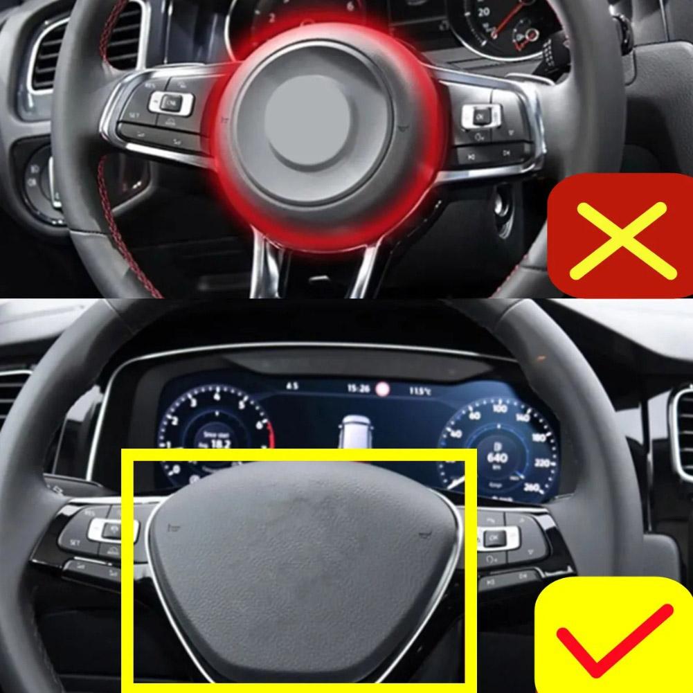 6pcs Steering Wheel Control Button Decoration Trims Compatible with For Passat B7 B8 and For JETTA for Left Hand Drive Cars
