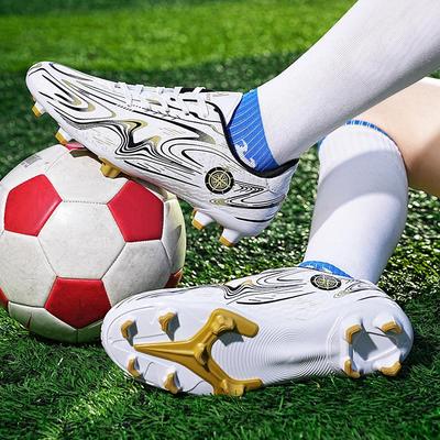 Plus Size Kids' Long Spike Soccer Shoes for Boys - Outdoor Turf Training & Competition