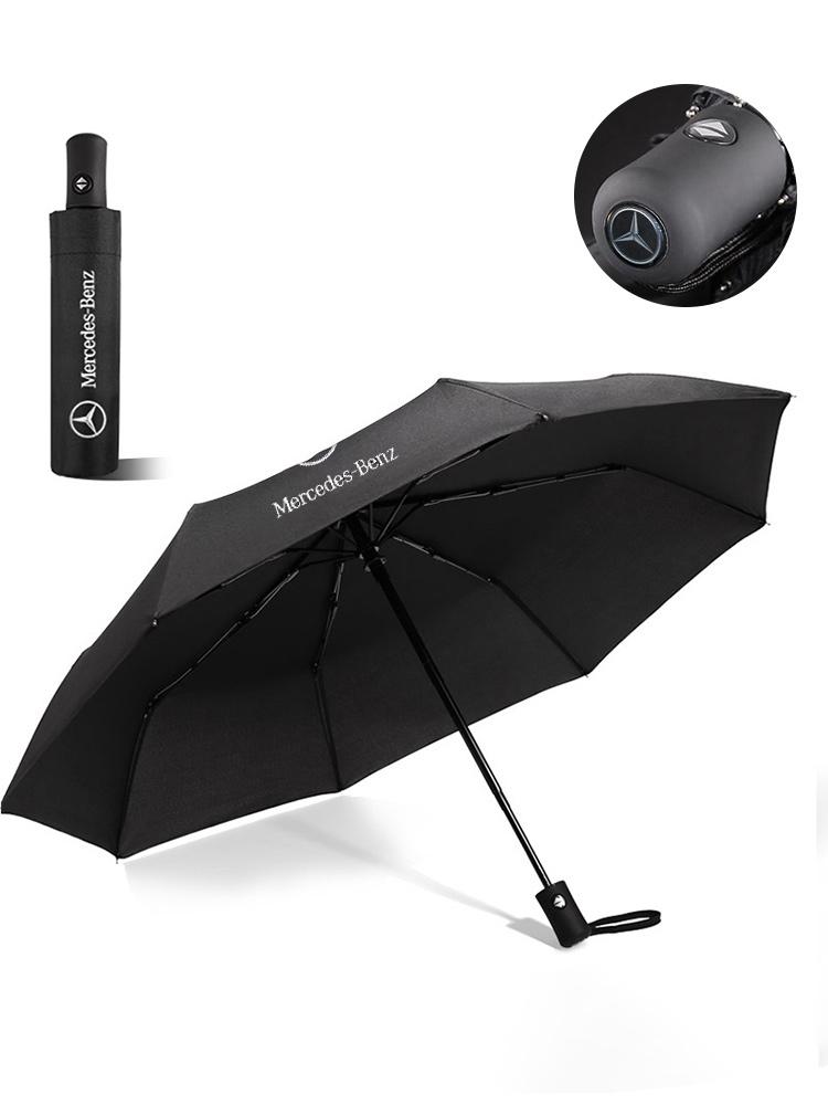 Car Styling Portable Folding Automatic Three Folding Umbrella Sticker For Mercedes-Benz W204 W205 W210 W211 W212 W463 W464 W164 LV3