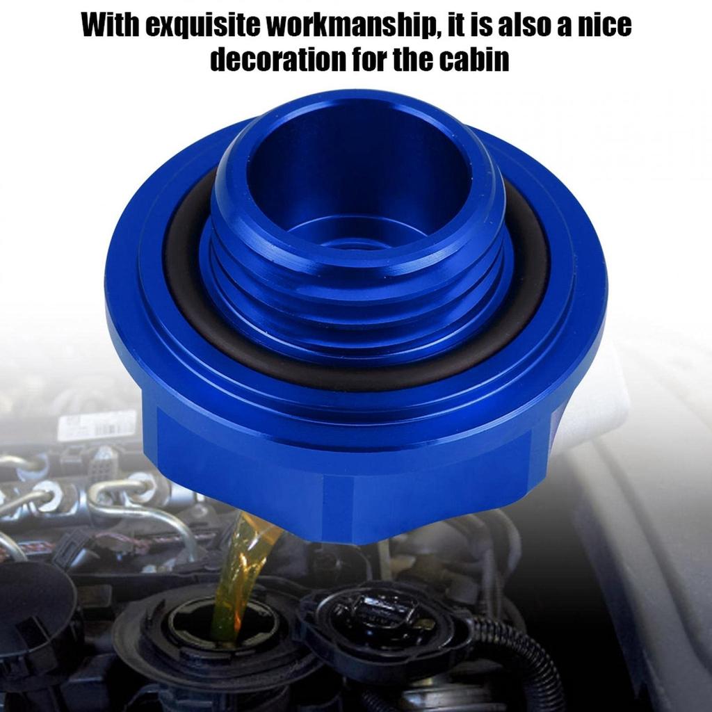 DIWR Einfülldeckel, Auto-Aluminiumlegierung-Einfülldeckel für Filterabdeckung (blau)