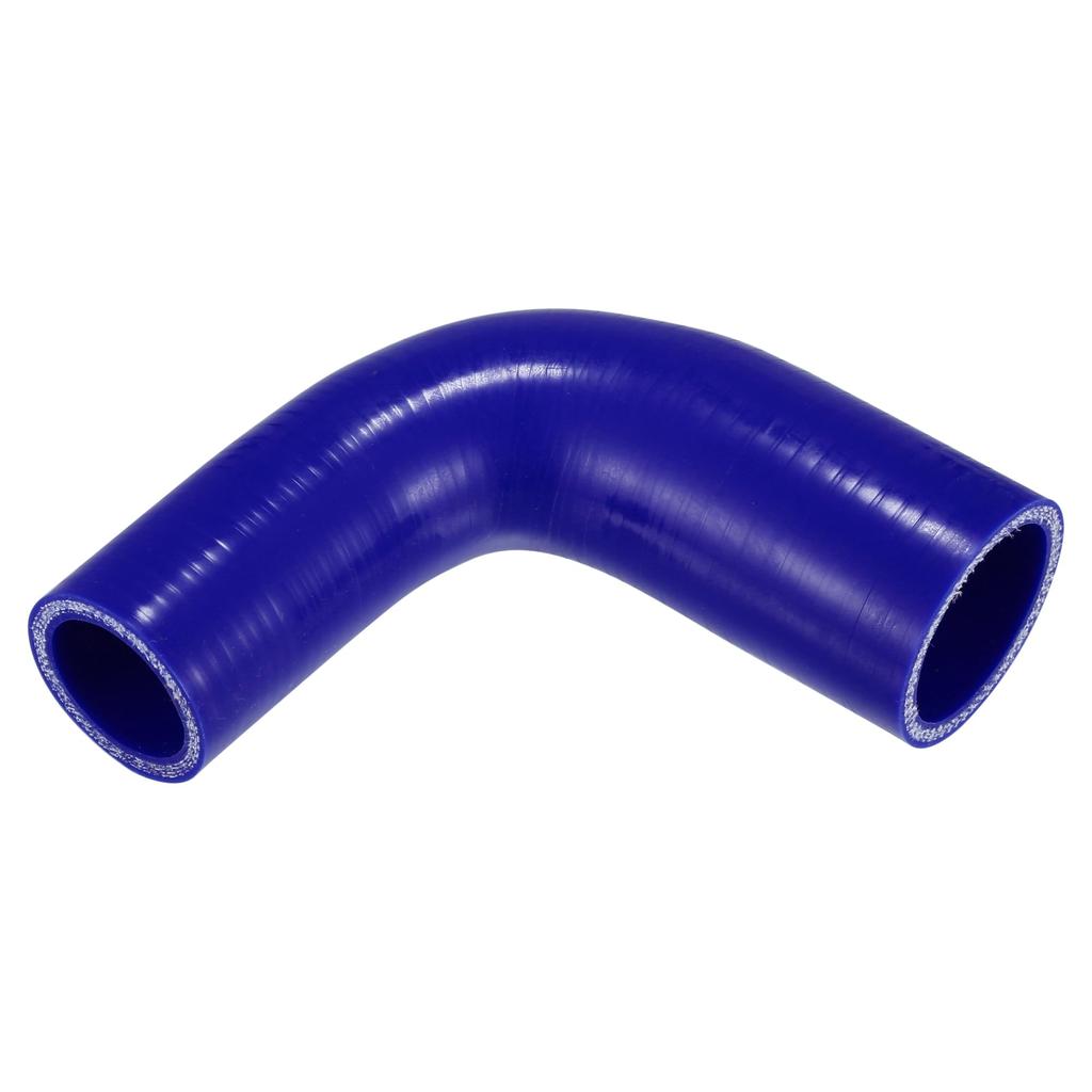 X AUTOHAUX 1pcs 32mm/1.26"-42mm/1.65" Inner Diameter 102mm/4.02" Length 90 Degree Blue Car Silicone Hose Hose Universal