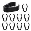 SEWACC Microphone Pole Clip Microphone Holder Clip Microphone Stand Clip Plastic Microphone Boom Pole Karaoke Accessory 10 Pieces Black