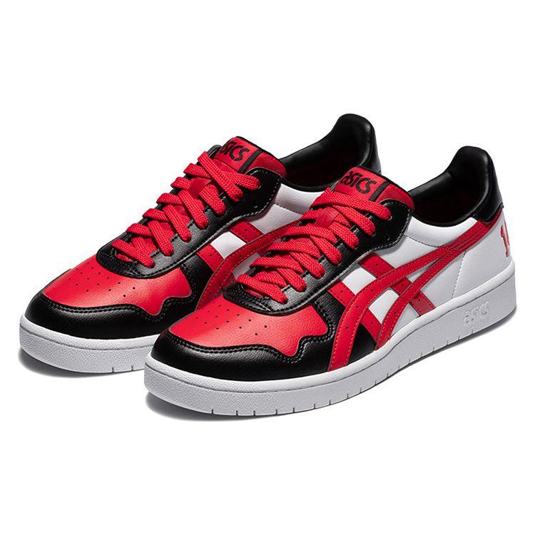 Asics Japan S Bukatsu Trendy Casual Durable Breathable Lightweight Low-Top Skate Shoes Unisex Sneaker White Black Red 1203A060-600