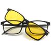 2295 Magnet Sun Clip Square Thin Frame Myopia Glasses 0 -0.5 -1.0 -2.0 -2.5 -3.0 -4.0 -5.0 To -6.0