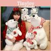 Adorable White Plush Polar Bear Toy With Cute Scarf Perfect For Kids Birthday Gifts And Decorations