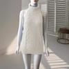 2026 Spring Sexy Backless High Neck Sleeveless Knit Pullover Lingerie Sweater for Women - Girly Tuanzi Cos