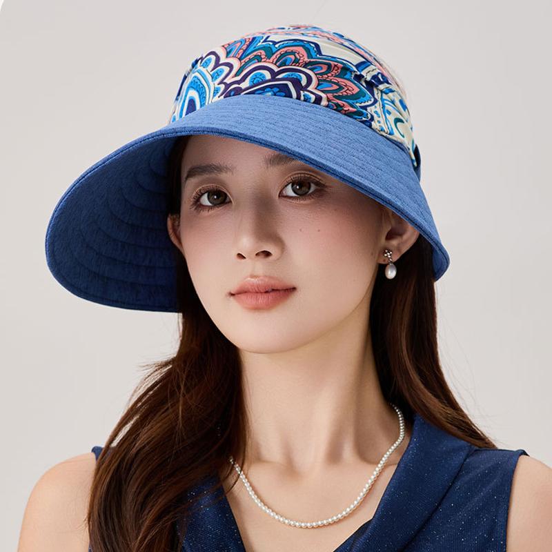 Letní Prošívaný Prázdný Vrchol Cyklistická Větruodolná Čepice Dámská Cestovní Sluneční Clona Mašle Velký Plážový Klobouk