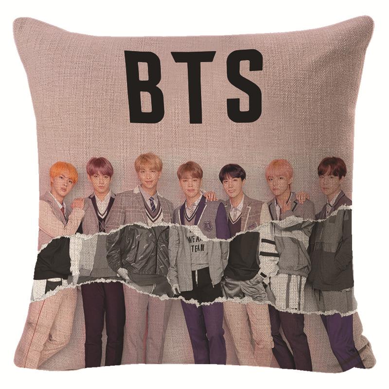 BTS Presente para Fã Capa de Almofada Decorativa para Sofá