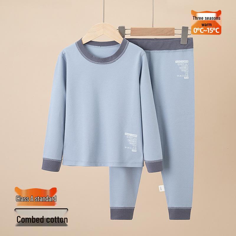 Herbst-Pyjama-Set für Kinder: Thermo-Baumwollhose & -Hemd für Jungen, Mädchen, Kleinkinder, Teenager