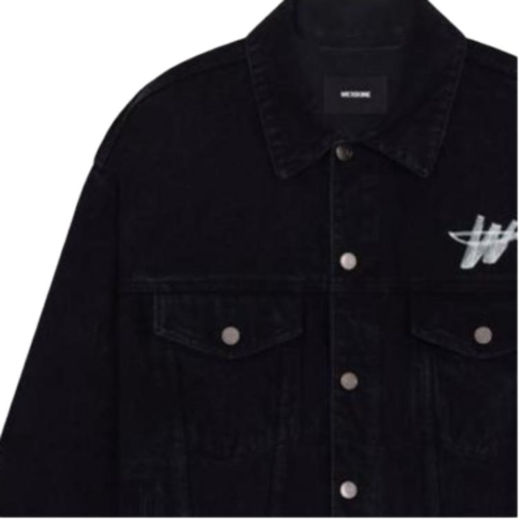 WE11DONE SS24 Denim Jacket Unisex Black WD-DJ1-24-372-U-BK