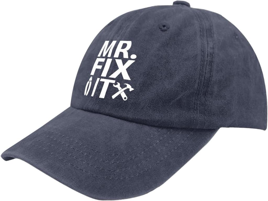Mr Fix It Pliers Hammer Graphic Baseball Cap Casual Polyester Adjustable Adult Dad Hat