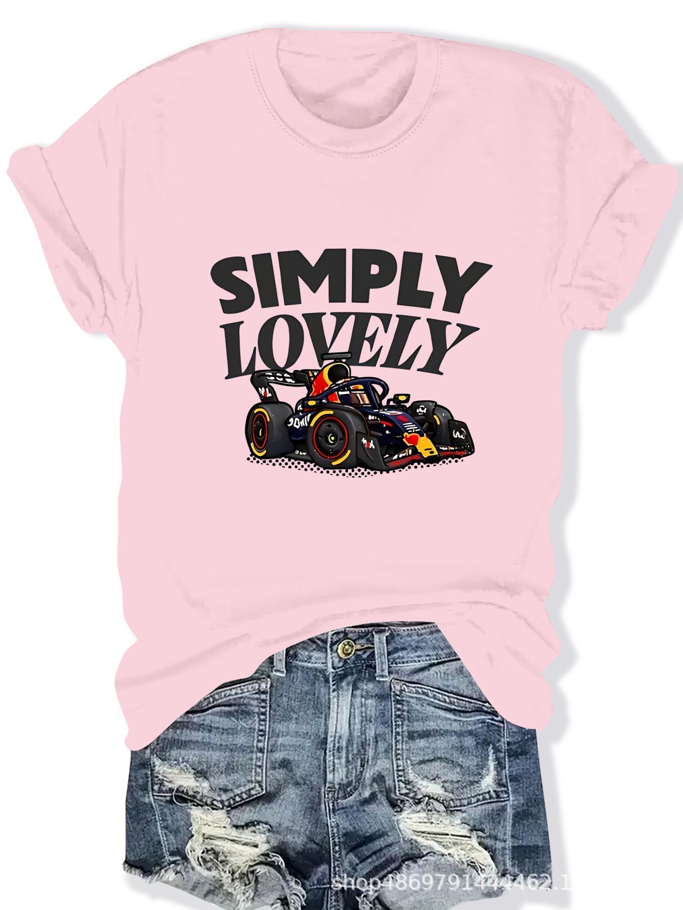 

Women s Fashion Round Neck T-Shirt 2XL розовый