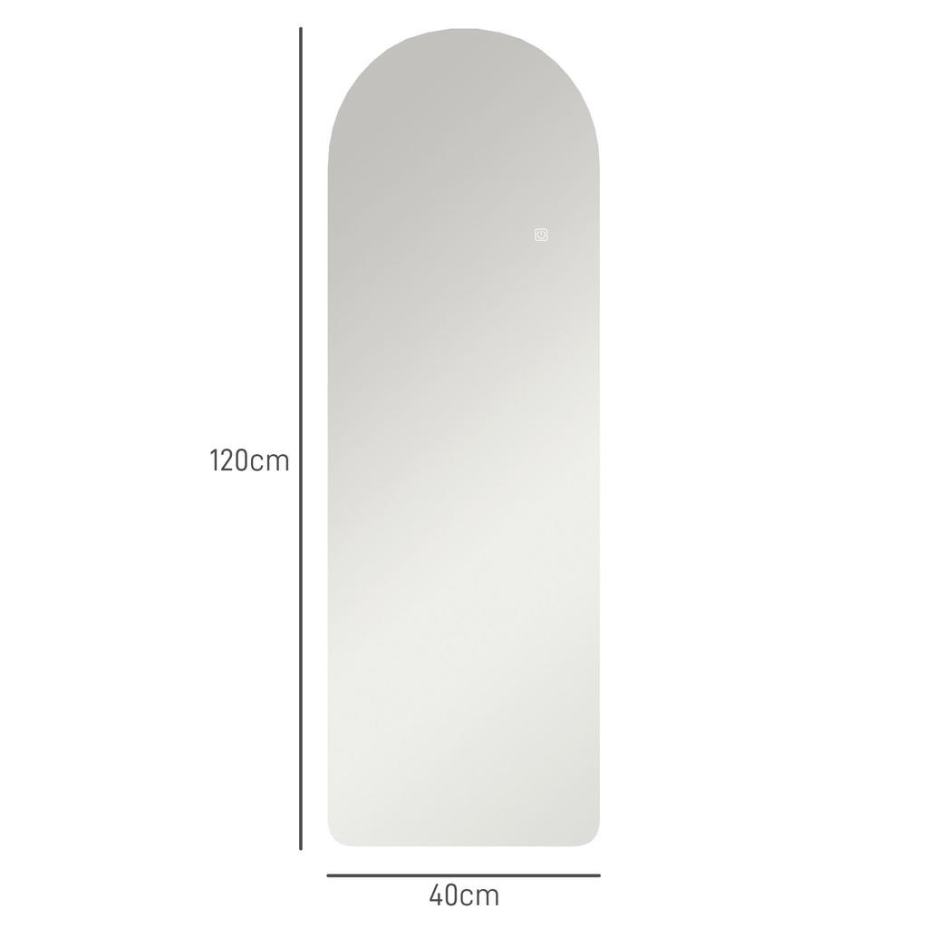 120 x 40cm Arch Mirror, with LED Lights