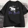 The Last Unicorn Pure Cotton T-Shirt For Man Beach Am I The Last Y2K T-Shirts O-NeckTrending Te