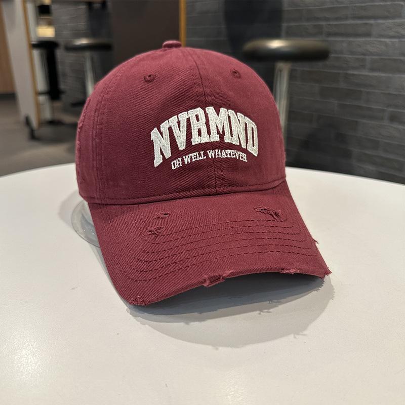 Spring and Autumn Ripped Soft Top Baseball Cap Children Show Face Small Casual Versatile Couple Cap