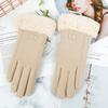 Womens Warm Fleece-Lined Touchscreen Gloves Winter Riding Windproof Fashion Mittens