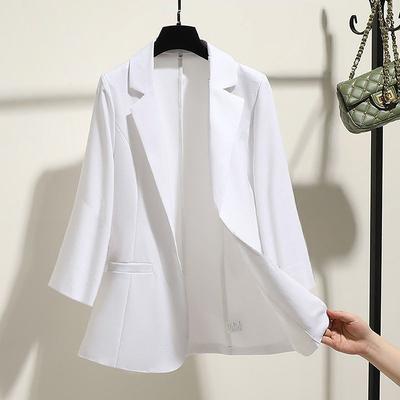 Autumn and Winter Large Size Small Blazer Women's Thin Windbreaker Slim Loose Casual Long-sleeved Suit Top