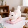 Moule à Bougie Chat en Silicone Design 3D Chat Étiré Moule à Bougie Silicone Artisanat Fait Main Forme d'Animal Mignon Moule en Résine