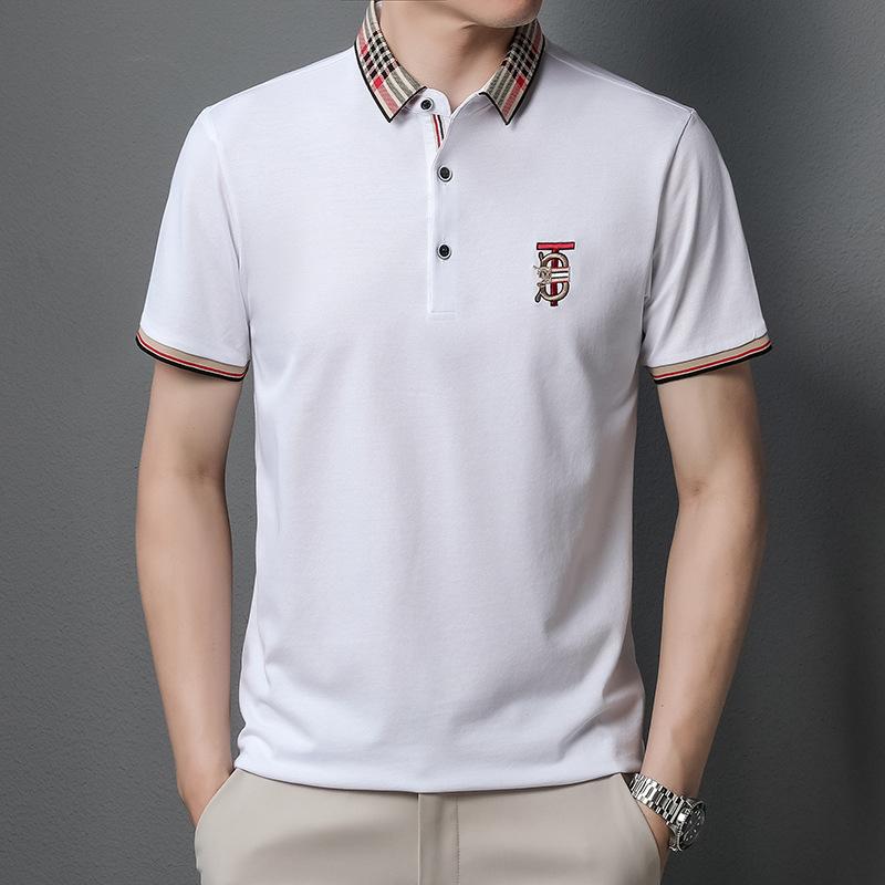 High-End Embroidered Short-Sleeved Polo Shirt Medium Business Trend Breathable T-Shirt Men'S Loose