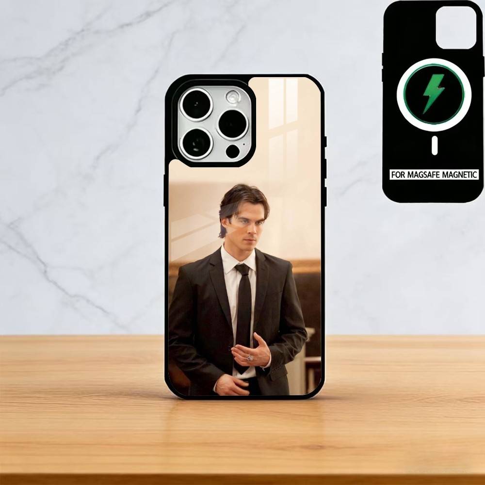 D-Damon Salvatore Phone Case For iPhone17,16,15,14,13,12,11 Plus,Pro Magnetic For Magsafe Wireless Charging