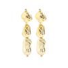 Salircon Classic Irregular CCB Beads Pendant Earrings Women Trendy Simple Gold Color Piercing Earring Party Jewelry Accessories