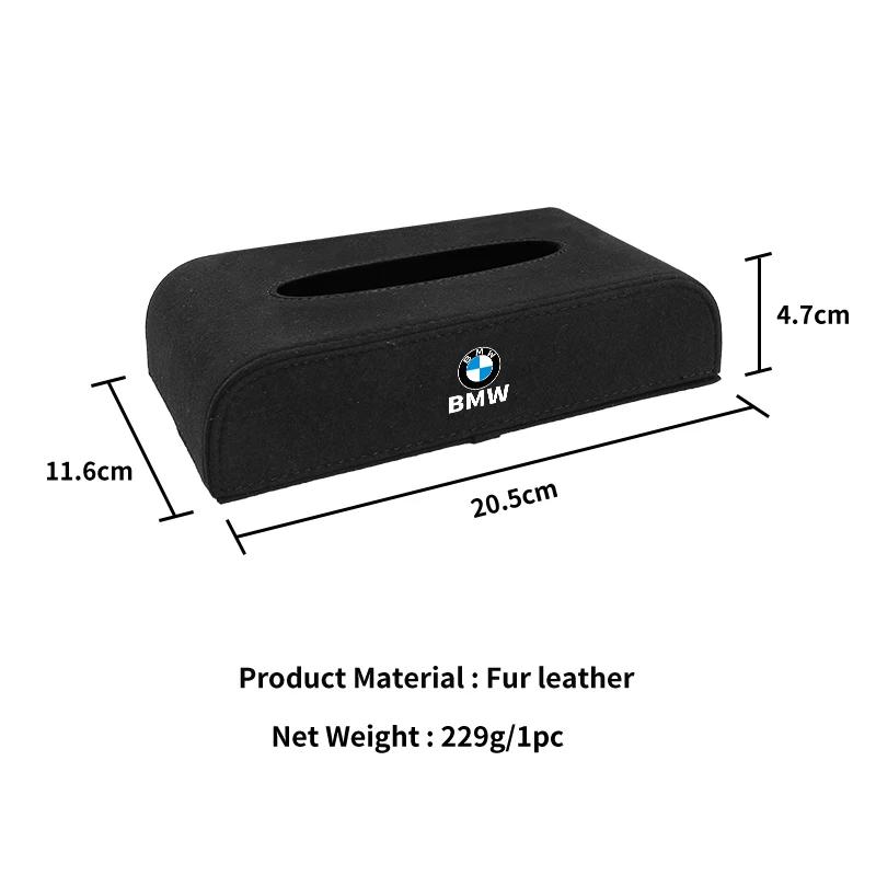 Car Sticker Hot 2025 Leather Car Armrest Tissue Box Holder Paper Storage BagTissue For BMW X1 X2 X3 X4 X5 X6 X7 F31 F48 F01 E90