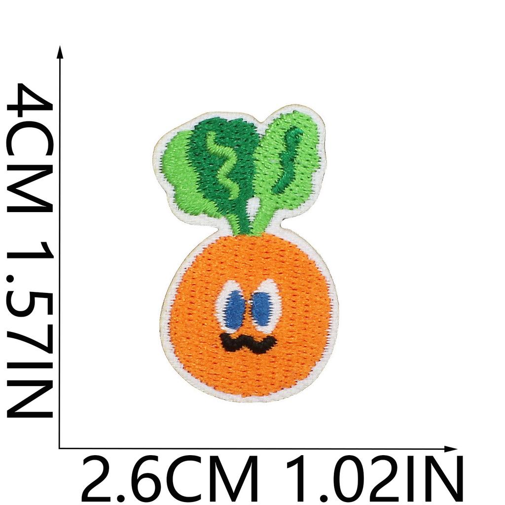 Orange Banana Embroidery Cloth Sticker Rose Patch Sticker Clothes Decoration Cute Cartoon Fruit Cloth Sticker Computer Embroidery Label