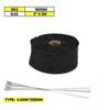 High Quality Fiberglass 1M 5M 10M 15M Exhaust Heat Wrap Roll for Motorcycle Heat Shield Tape with Stainless Ties Titanium Black