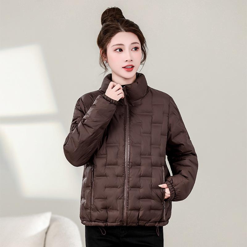 Autumn and winter new plastic down cotton clothes women's short light and thin cotton clothes stand-up collar light casual jacket trendy women