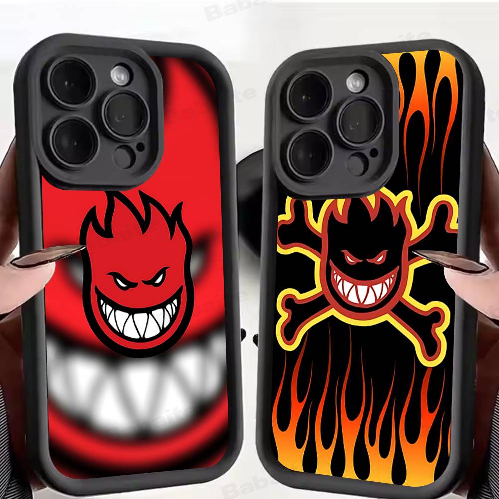 Fashion S-Spitfire Skateboard Phone Case For IPhone 11 12 13 16 15 17 14 Pro Max Soft Funda Silicone Cover