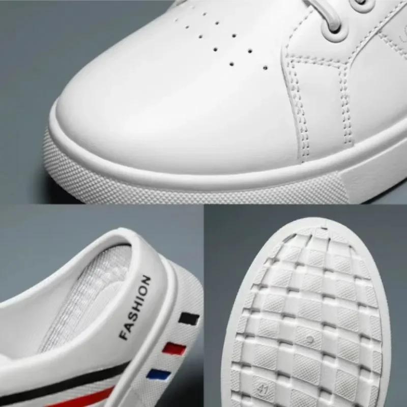 Slippers for Men Summer Baotou Sneaker 2024 Outdoor Man Comfort Flat Shoes High Quality Men Half Drag Walking Shoes Plus Size 48
