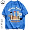 Hot selling prints in Russia T-Shirts Unisex Retro Oversized Short Sleeves Fashion Couple Clothes Unisex Simple Basics Clothing
