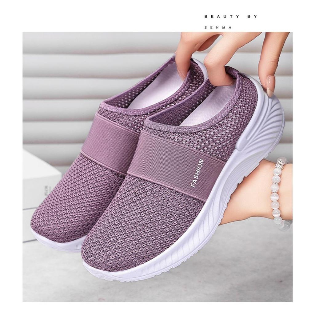 Women's Casual Fly Woven Breathable Flat Slippers with Toe Caps
