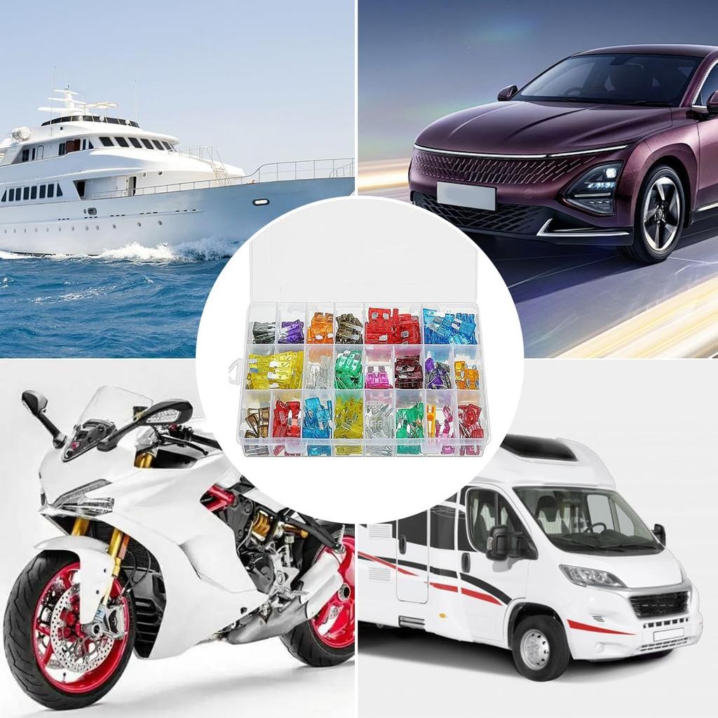 Mandark 306PCS Car Fuses Assortment Kit, Mixed Vehicle Blade Fuses - Standard & Mini & Low Profile Mini Fuse (2A 5A 7.5A 10A 15A 20A 25A 30A