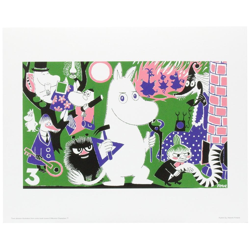 Imported Putinki Moomin Color Mini Comic Book Cover Volume PTK040038 [Officially (Finland)] Poster, Illustrations, 3,