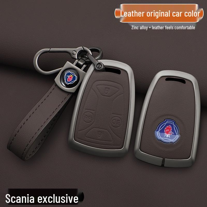 Scania Heavy Duty Truck Tractor Key Cover for R, G, P, S Series - Metal Shell Buckle Remote Control