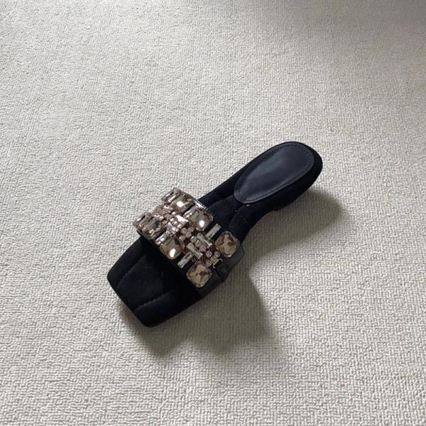 Fashion Low Slippers Casual Female Shoes Slides Jelly Flip Flops Luxury 2025 Soft Glitter Crystal Fashion Glitter Slides Low Slippers So