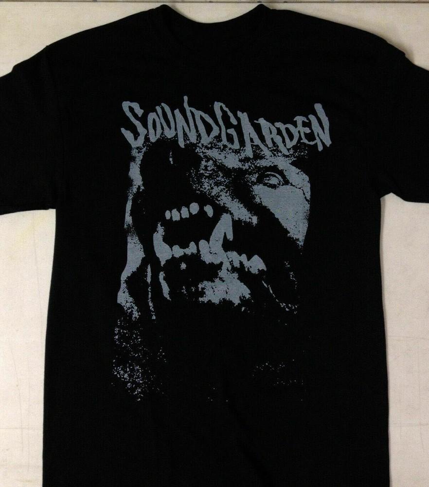 RARE SOUNDGARDEN 2011 Tour Wolf Fangs Cotton Black Men S-234XL   D385 Unisex T-Shirt XXXXL