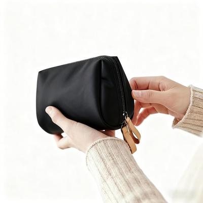 Foldable Makeup Bag: Portable Travel Pouch for Women, Handheld Toiletry and Lipstick Storage, Small Coin Purse