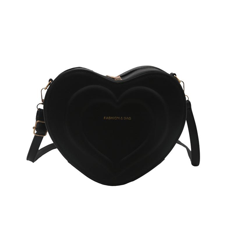 Fashionable 2024 Autumn Minimalist Colorblock Heart Shaped Shoulder Bag For Trendy Individuals