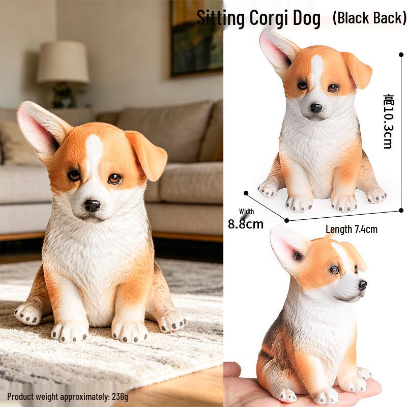 Realistic Dog Breed Heart Model Cognitive Toy for Children