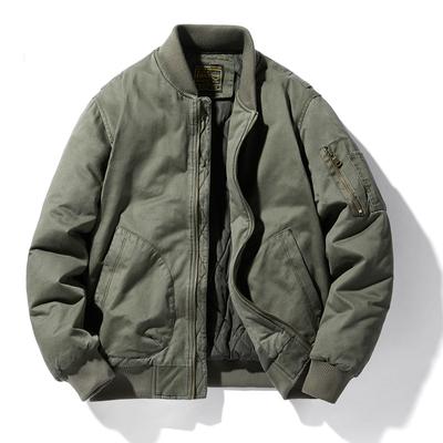 Verdikte fluwelen katoengevoerde kleding Heren gewassen casual katoengevoerde jassen losse tooling jassen pilotenjassen gewatteerde kleding