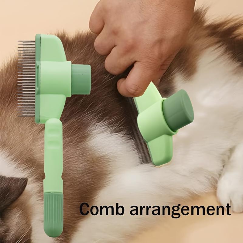 2pcs Soys Self-Cleaning Pet Massage & Bath Brush Suitable for Dogs & Cats with Built-In Shampoo Dispenser, Detangling Brush & Massager, Gentle